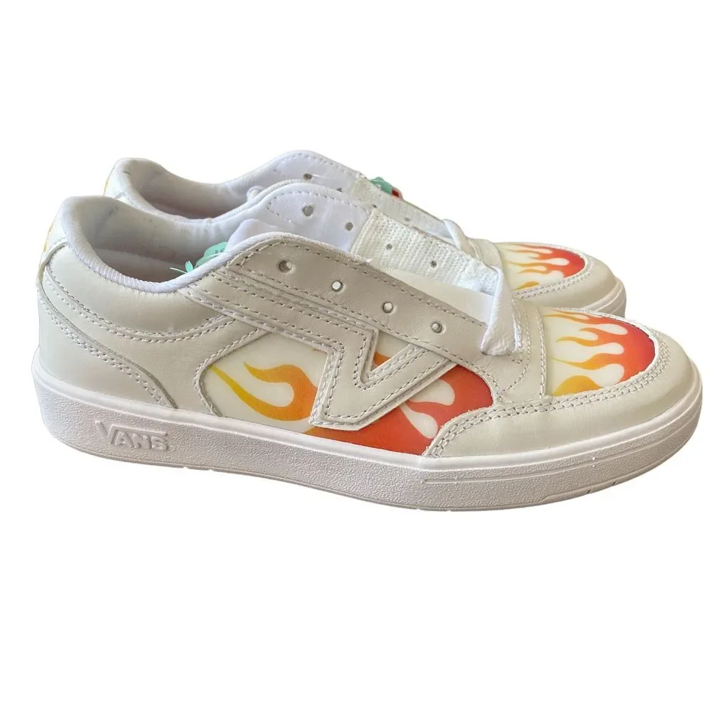 Vans White Flame Lenticular Lowland CC‎ Lace Up Unisex Sneaker Shoes Size W5.5